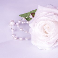 Spona Bílá růže
